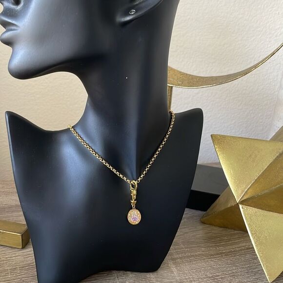 Gold Evil Eye Pendant Necklace N953 - Picture 4 of 4